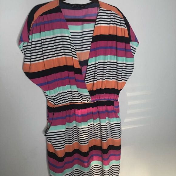 Fashion to Figure Striped Dress w/ Pockets plus - Picture 1 of 5